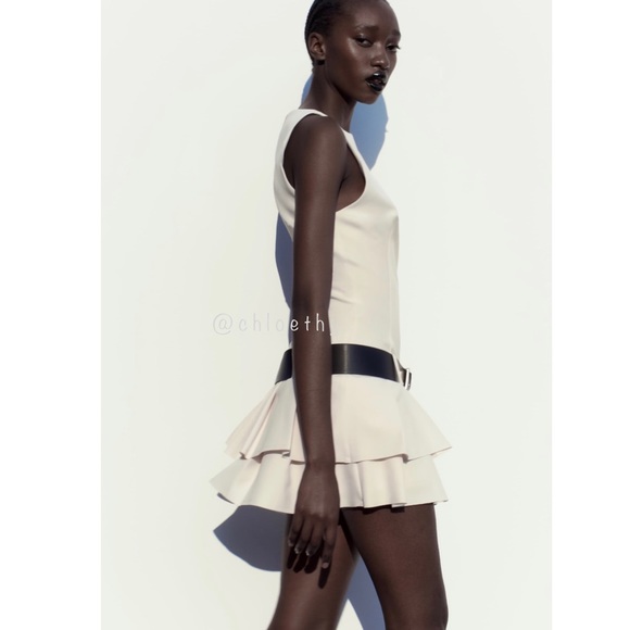 Zara BELTED BOX PLEAT JUMPSUIT DRESS - Picture 2 of 14